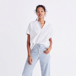 Madewell Courier Button-back Shirt in White